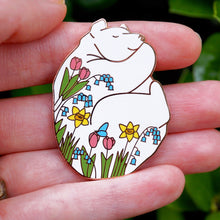 Load image into Gallery viewer, Spring bear enamel pin