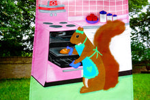 Load image into Gallery viewer, Baker squirrel tea towel