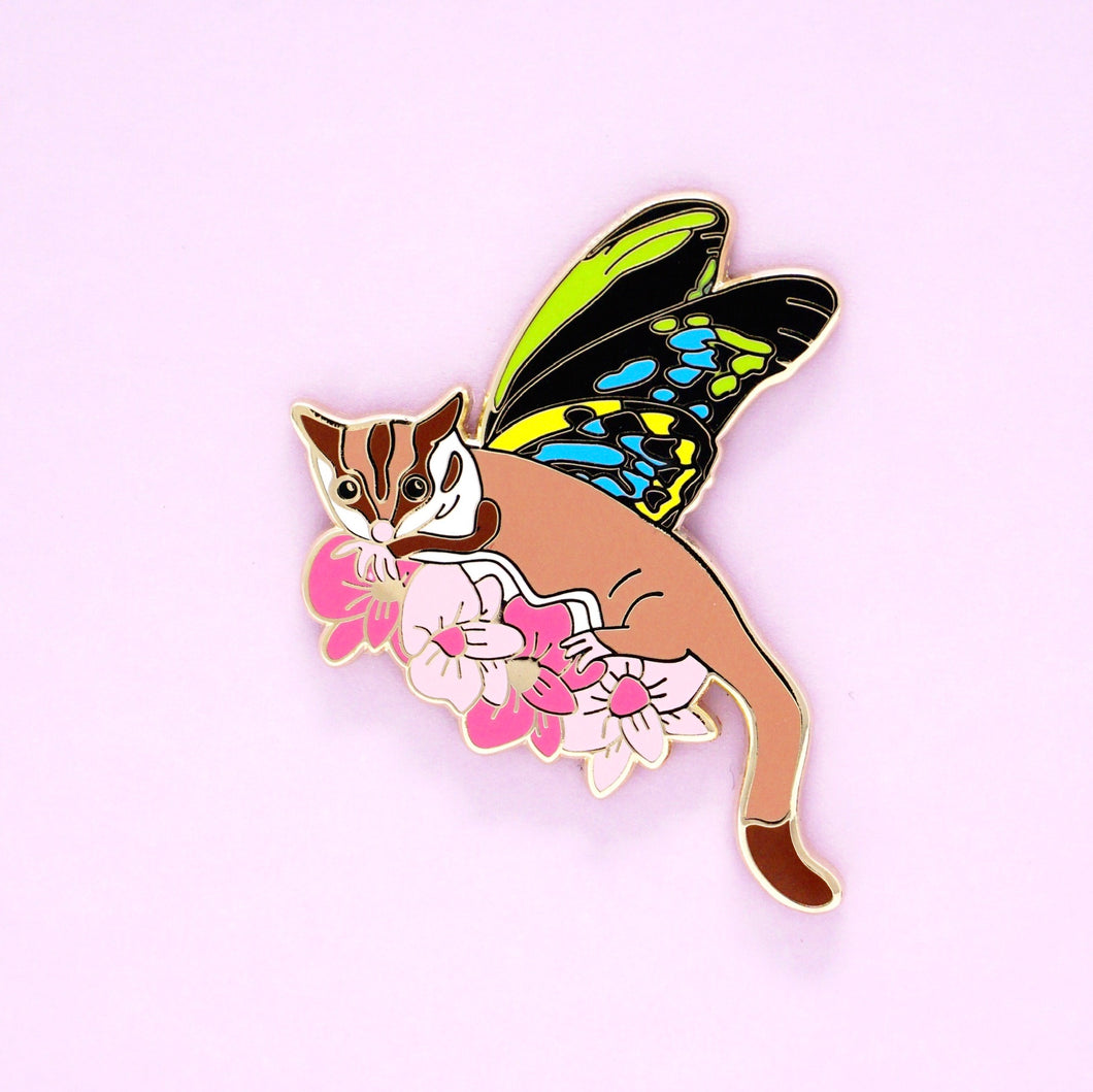 Sugar glider enamel pin