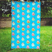 Load image into Gallery viewer, Critters in cups set of two tea towels