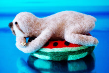 Load image into Gallery viewer, Needle felted pool party sloth