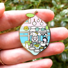 Load image into Gallery viewer, Cake baker cat enamel pin