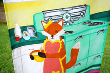 Load image into Gallery viewer, Baker fox tea towel