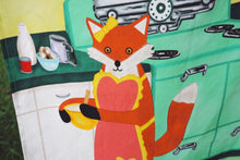 Load image into Gallery viewer, Baker fox tea towel