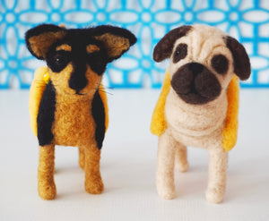 Needle felted taco chihuahua