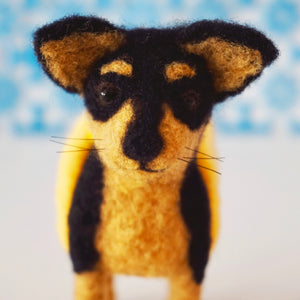 Needle felted taco chihuahua