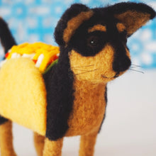 Load image into Gallery viewer, Needle felted taco chihuahua