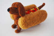 Load image into Gallery viewer, Needle felted brown wiener dog