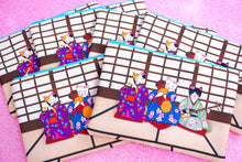 Load image into Gallery viewer, Geisha kitties fabric pouch - larger size