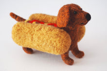 Load image into Gallery viewer, Needle felted brown wiener dog