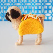 Load image into Gallery viewer, Needle felted taco pug
