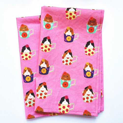 Guinea pig tea towel