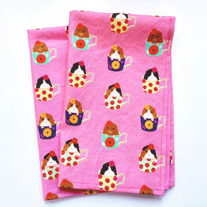 Guinea pig tea towel