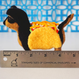 Needle felted taco chihuahua
