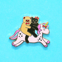 Load image into Gallery viewer, Unicorn ride enamel pin