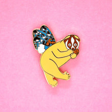 Load image into Gallery viewer, Slow loris moth enamel pin