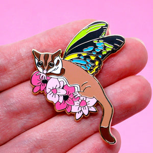 Sugar glider enamel pin