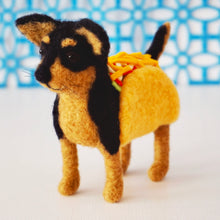 Load image into Gallery viewer, Needle felted taco chihuahua