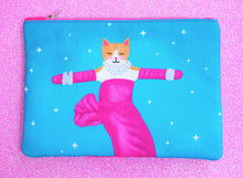 Load image into Gallery viewer, Marilyn Monroe cat fabric pouch - larger size