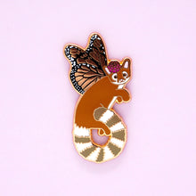 Load image into Gallery viewer, Monarch ringtailed cat enamel pin